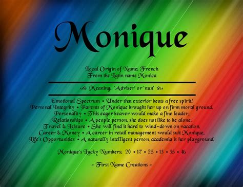 Monique Names With Meaning Names Meant To Be