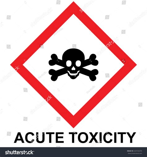 Hazard Pictogram Acute Toxicity Vector Illustration 스톡 벡터 로열티 프리