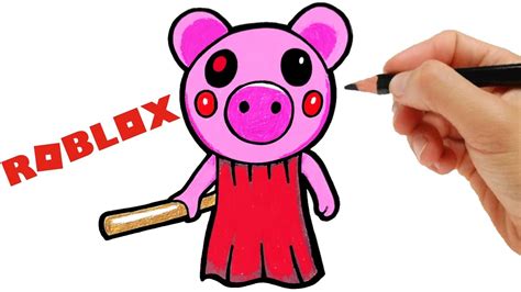 How To Draw Roblox Piggy Step By Step Youtube