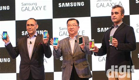 Samsung Launches Galaxy A3 A5 E5 And E7 Mid Range Smartphones In India