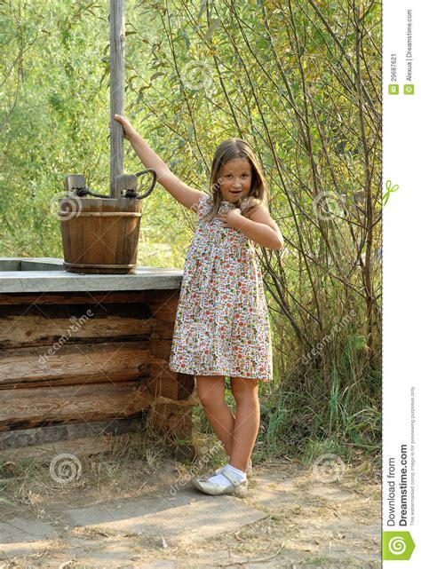 Pretty Little Girl In Country Style Stock Image Image