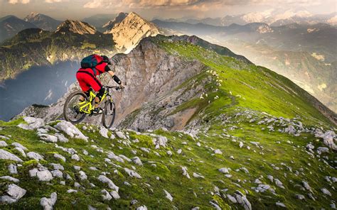 With Bicycle All Over The World Mountain Bike Trails 4k Ultra Hd