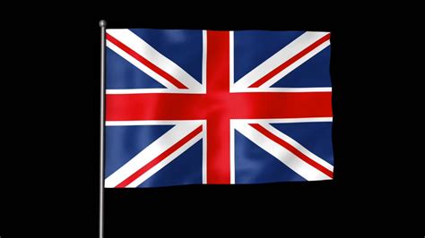 Seamless Looping High Definition Video Of The British Flag Waving On A