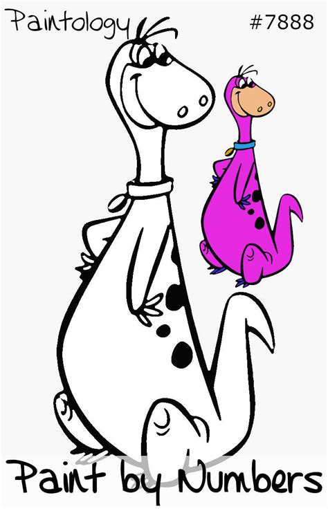 Dino From Flintstones Coloring Fun With Paintology 7888 Paintology