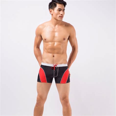 Sexy Men Swimwear Swimsuit Brand Seobean Low Waist Designed Mens Swim