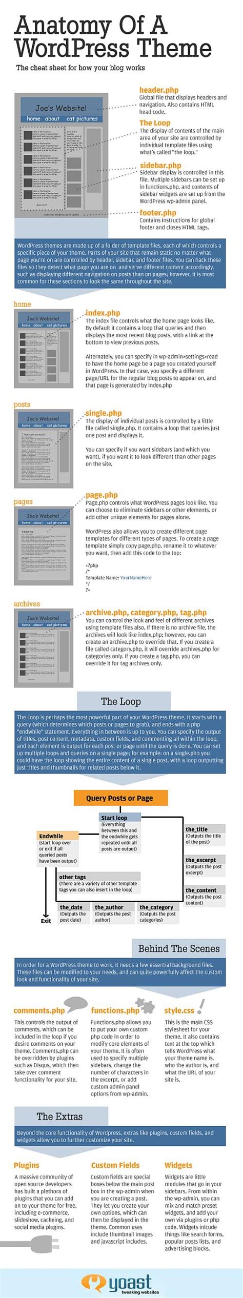 Anatomy Of A Wordpress Theme Infographic