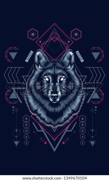 Wolf Sacred Geometry Stock Vector Royalty Free 1349670104 Shutterstock