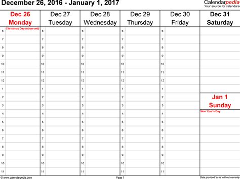 Shifting to a new home is so why start this journey on the wrong foot, pick the right and most auspicious day for your move and start living in your new home with the best of luck. Weekly Calendars 2017 for Excel - 12 free printable templates