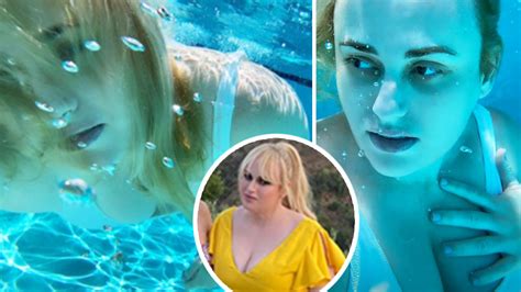 rebel wilson dons swimsuit for underwater photoshoot