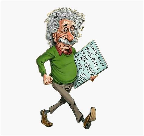 Cartoon Albert Einstein Caricature Hd Png Download Transparent Png