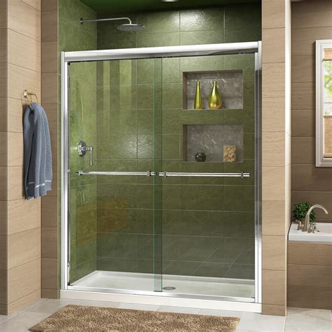 Featuring a durable fiberglass acrylic base and tempered glass walls, the langham is the perfect blend of aesthetics and functionality. DreamLine Duet 48" x 72" Bypass Semi-Frameless Shower Door ...