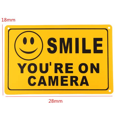 Check spelling or type a new query. 2Pcs SMILE YOU'RE ON CAMERA Warning Security Yellow Sign ...