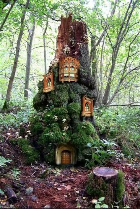 Pin By Barbara Frost Williams On Fairy Elf Gnome Houses Etc Fairy Garden Houses Fairy Tree