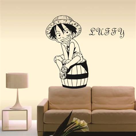 One Piece Luffy Walldecal Comics And Animation Sticker Decal Vinyl Wall