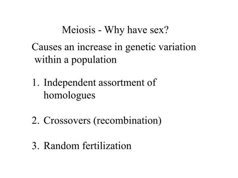 Ppt Meiosis Why Have Sex Powerpoint Presentation Free Download Id3226805