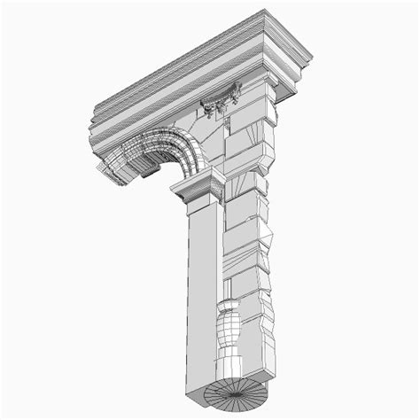 Old Stone Column Arch 3d Model Cgtrader