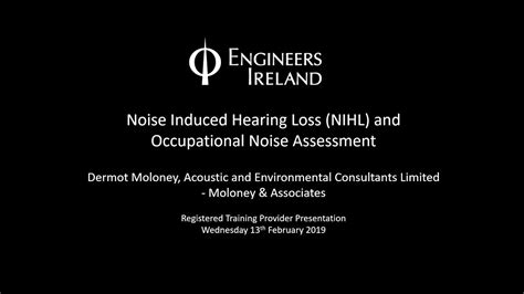 Noise Induced Hearing Loss Nihl And Occupational Noise Assessment