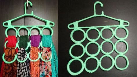 How To Make A Scarf Hanger From Old Newspaper Diy Hanger Wardrobe