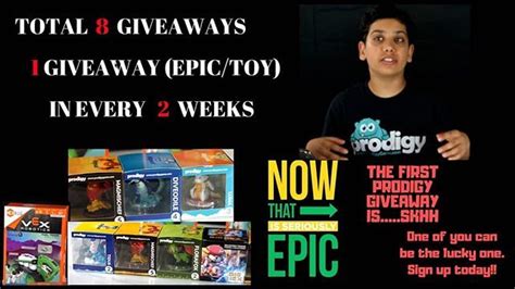 Enter the unique code listed on. 1K Prodigy Epic Giveaway. Do you want to win a prodigy ...