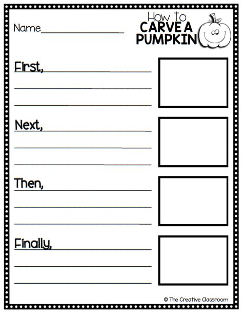 How To Carve A Pumpkin Writing Activity 3rd Grade Writing Teaching
