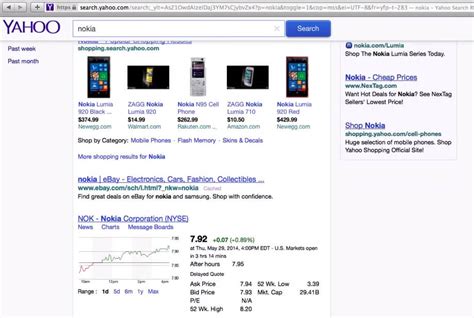 Yahoo Search Testing A Fixed Top Search Bar
