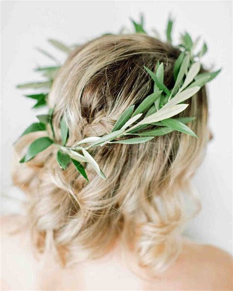 The New Flower Crown Greenery Crowns Martha Stewart Weddings