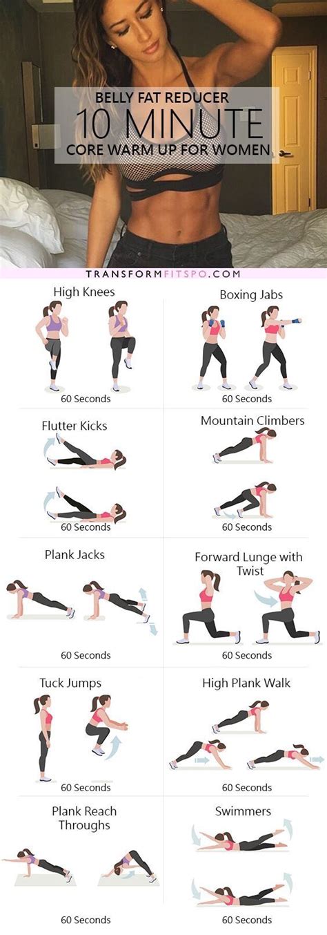 Belly Fat Reducer 10 Minute Core Warm Up Fitness Workouts Fitness