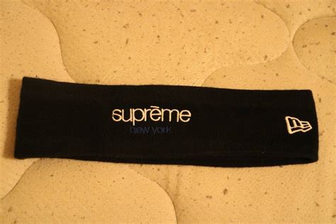 Supreme Supreme New Era Box Logo New York Black Fleece Headband Grailed