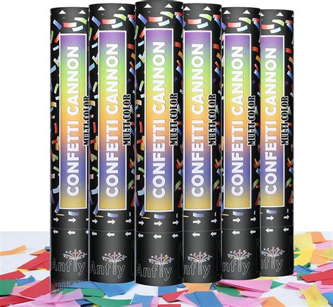 Buy Confetti Cannons Party Confetti Poppers 6 Pack Anfly