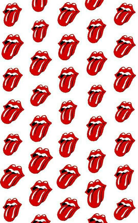Lips Tongue Rolling Stone Pattern Rolling Stones Poster Rolling
