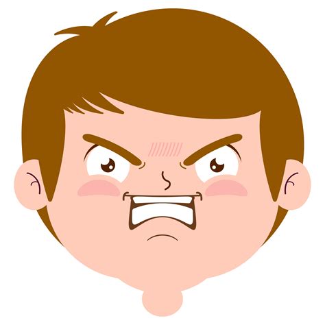 Boy Angry Face Cartoon Cute 21457044 Png