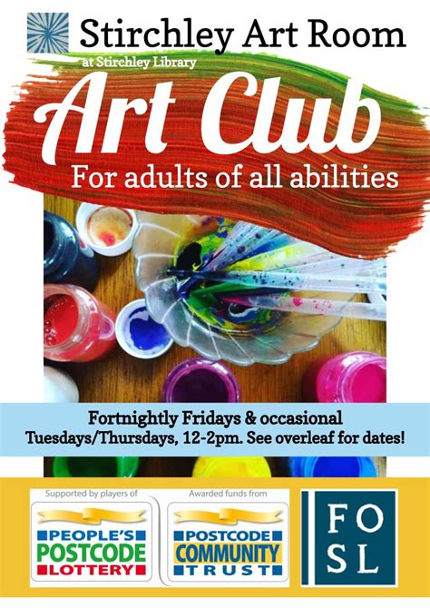 Art Club At The Library Stirchley Art Room