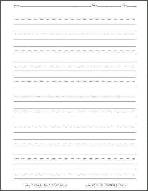 Share your thoughts with other customers. Dashed Line Handwriting Practice Paper Printable Worksheet ...