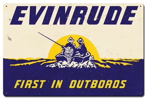 Evinrude Outboard Motors Sign Ga23404 Garage Art™