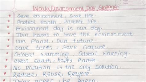 World Environment Day Slogans In English Save Environment Day Slogans