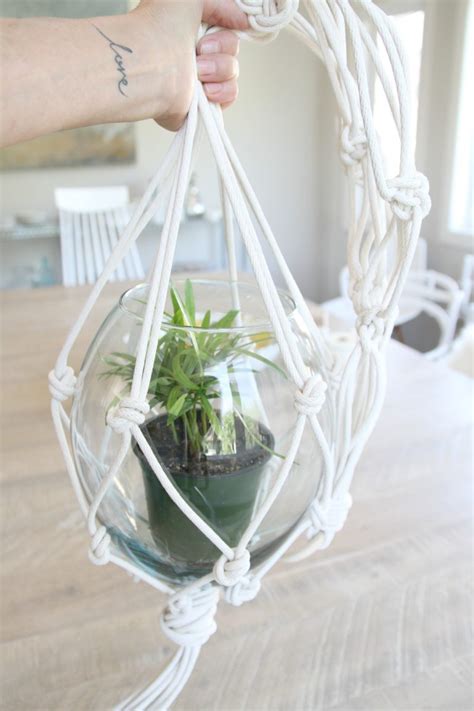 Coastal Macrame Hanging Planter Diy Just A Smidgen