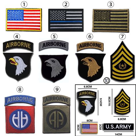 Military Us Army Tactical Morale Patch Usa Flag Patch 101st Airborne