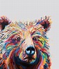 Colorful bear. What a beautiful piece of art. Love the colors and ...