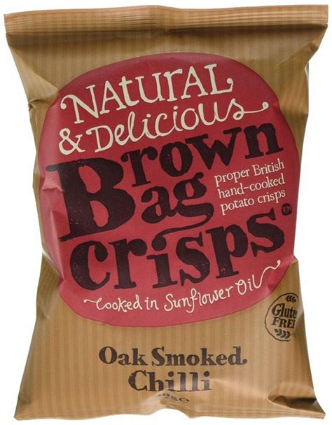 Brown Bag Crisps Oak Smoked Chilli Crisps 40g Approved Food