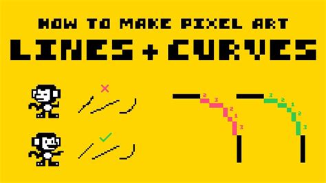 Constructing Lines And Curves In Pixel Art Tutorial Youtube