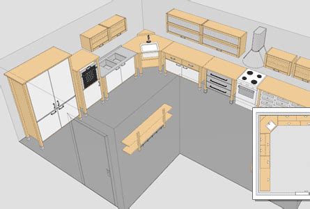 • a highly popular online kitchen designing software developed by autodesk that offers 2d planning and 3d rendered models, 360 degrees panoramic view and walkthroughs. here to Find Kitchen Cabinet Layout Tool Online | Free ...
