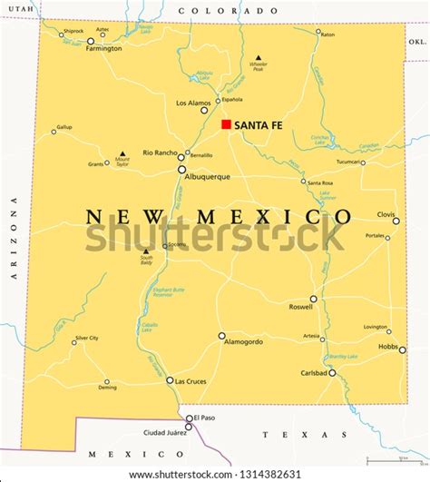 New Mexico Political Map Map Vectorcampus Map Images And Photos Finder