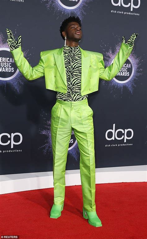 Dandyism Rapper Lil Nas X At The American Music Awards 2019 Neon