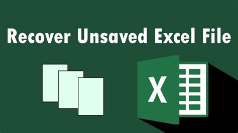 How To Recover Unsaved Excel File Youtube