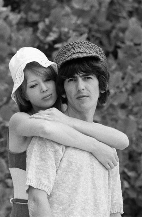 George Harrison And Pattie Boyd On Their Honeymoon On Gibbs Beach In