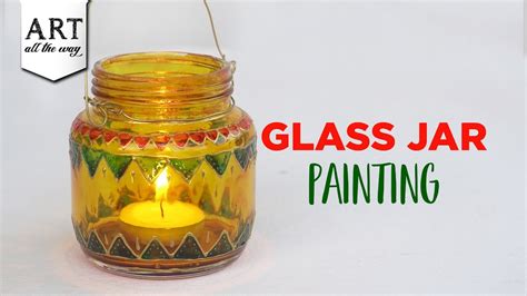 Glass Jar Painting Diy Glass Painting Youtube