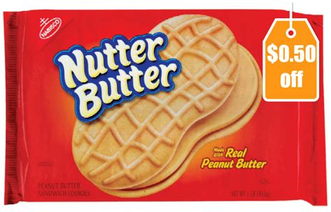 Peanut butter sandwich cookie, with around a billion estimated to be eaten every year. New $0.50/1 Nutter Butter Cookies Coupon + Lots of Deals ...