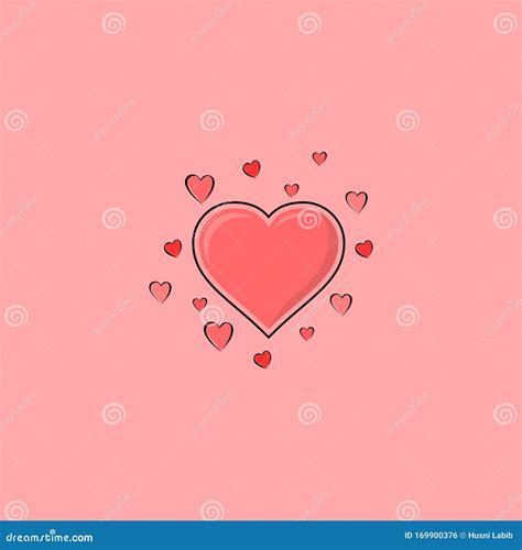 Hearth Shape Vector Illustration Stock Vector Illustration Of Couple