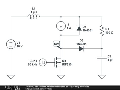 Red Snubber Para Sobretensiones En Cargas Muy Inductivas Circuitlab