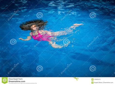 Pool Safety Girl Underwater Stock Image Image Of Swimsuit Water